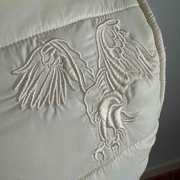 Burton Ivory Sleeveless Hooded Button Up Puffer Vest Size Medium - Picture 8 of 16